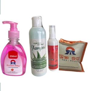 DWML Face Wash 1PC, Alovera Shampoo 1PC, Hand Wash 1PC, Bag (Small) 1PC